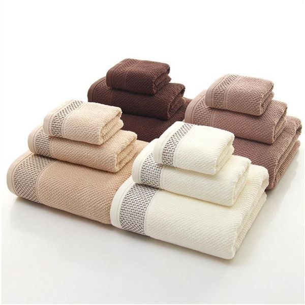 

high-grade -100% cotton towels 3pcs luxury l & spa quality bath towels hand towel super absorbent water-resistant bath towel