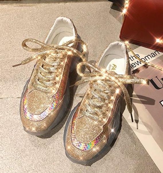 Chaussures Casual Morceaux Augmentent Doré À Femme Acheter Mode Rouge 35 Dames Femmes Lacets Hauteur Chaussures Baskets Plateforme Des Plateforme De gf76yIvYb