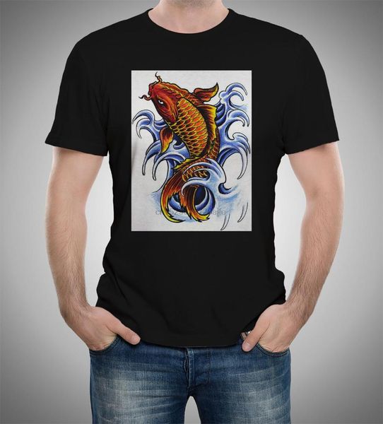 

style 28 dragon fish t-shirt s to 5xl, White;black