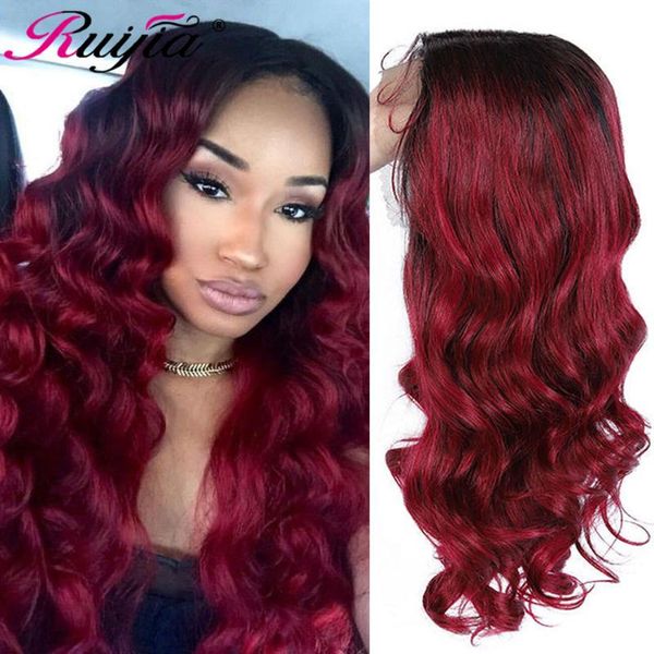 

объемная волна парики малайзийский u часть парик remy 1b 99j цветные парики из человеческих волос для женщин 1b бордовый ombre парик из чело, Black;brown