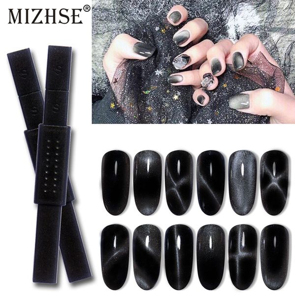 

mizhse 12 styles 3d cat eye effect strong magnet stick cat eye gel magnetic board thick for uv gel polish manicure nail art tool, Red;pink