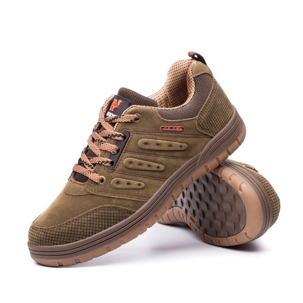 

men's hiking shoes travel shoes autumn outdoor non-slip wear sneakers men lace up trekking climbing sports male dad, Black