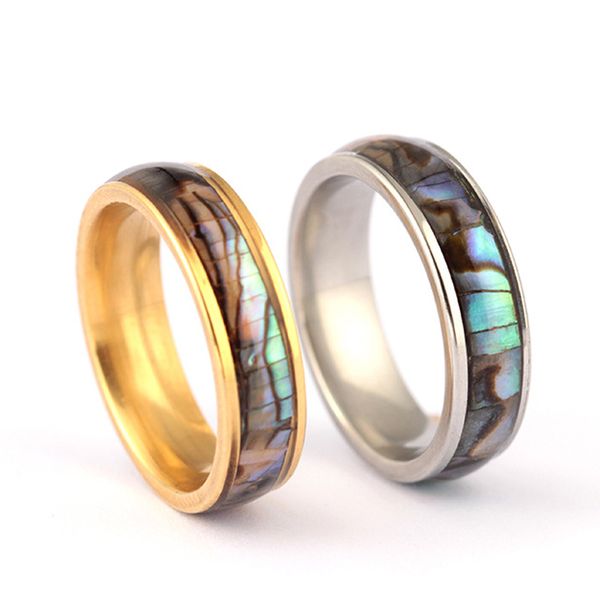 

women men rings shell stainless steel finger rings wedding lovers couples ie998, Golden;silver