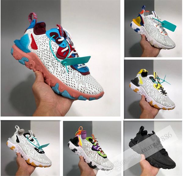 

react vision d-ms-x vast grey men women running shoes desert oasis gravity purple volt designer sneakers size 36-45
