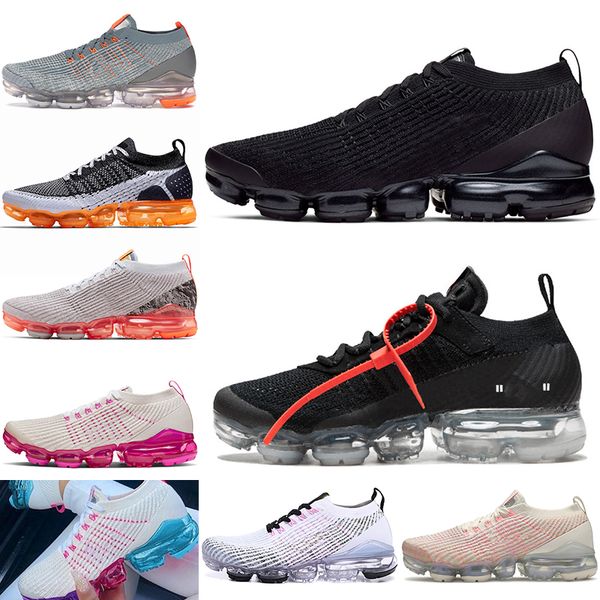 

triple black new colour white air cushion for mens women fashion designer fly 3 volt grey symbol trainer running sneakers shoes off 36-45, White;red