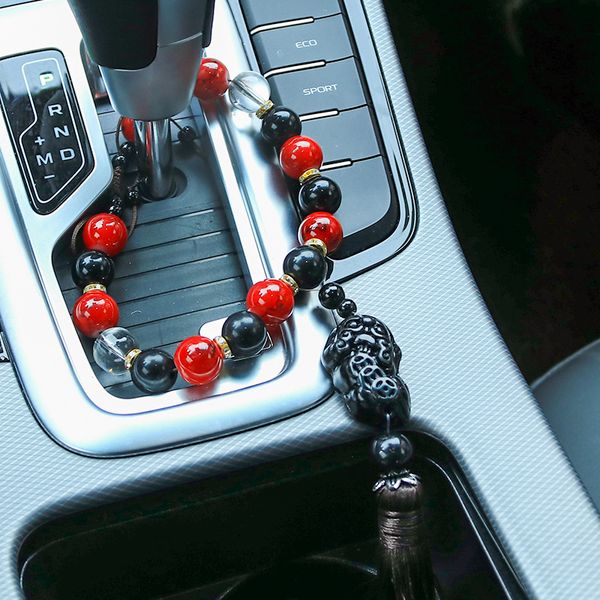

car mirror hanging pendant car stall beads rosewood buddha bracelet rearview suspension interior decoration buddha beads for man