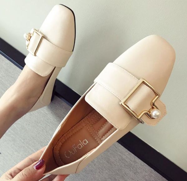 

women's shoes in spring and autumn flat bottom round head shallow mouth, Black