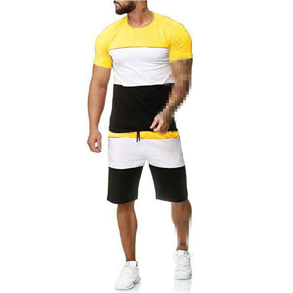 

две пьесы мужские наборы hip hop tshirt шорты повседневный костюм set мужчины sweat suit fashion лоскутная спортивная мужчина, Gray
