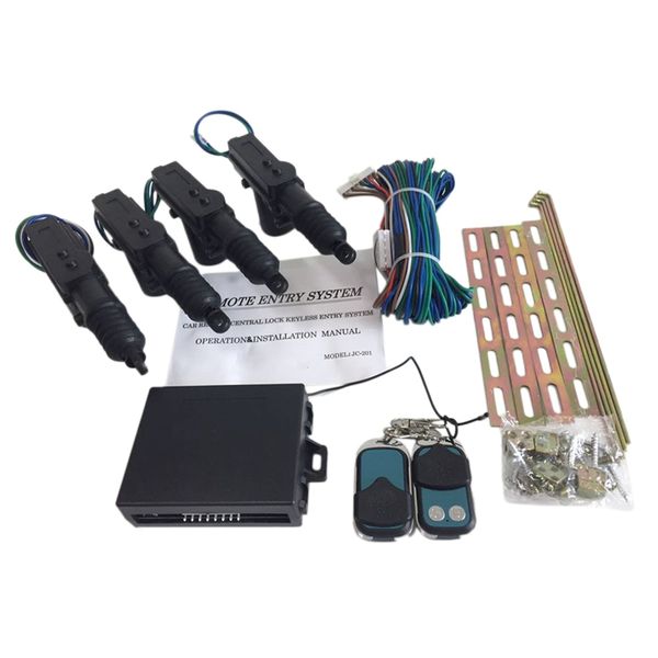 

universal car auto remote keyless entry central locking kit 2/4 door rotation central locking alarm security kit