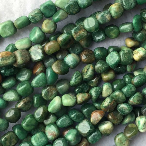 

natural genuine dark green africa green jade nugget form fillet irregular pebble small necklace bracelets beads fit jewelry 15.5" 05847, Black