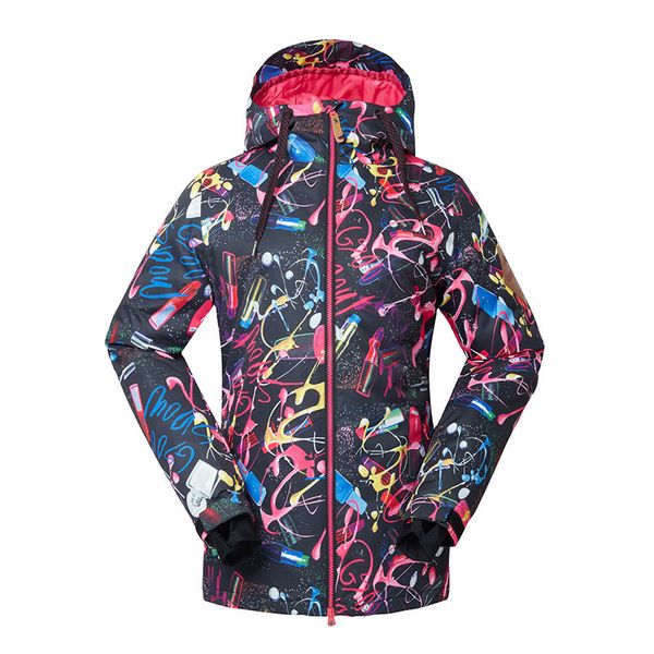 

gsou snow new lady ski suit single double board skiing jacket outdoor warm waterproof windproof breathable ski coat size xs-l
