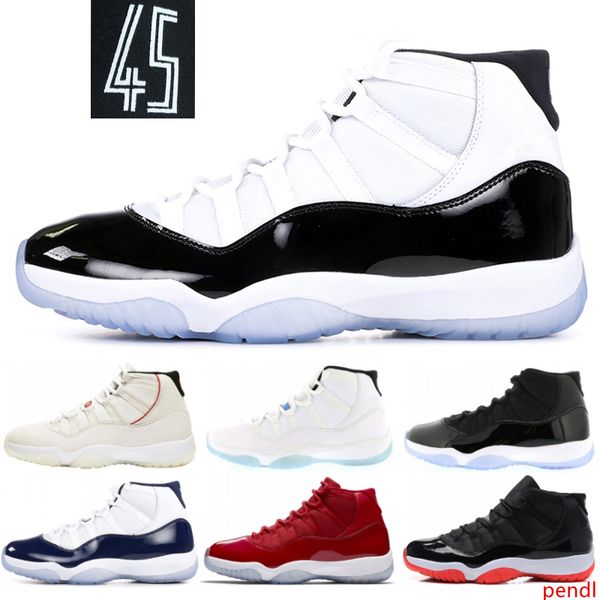 

new 11 xi men basketball shoes concord 45 space jam platinum tint win like 96 bred 11s designer sneakers women sports shoes 36-47
