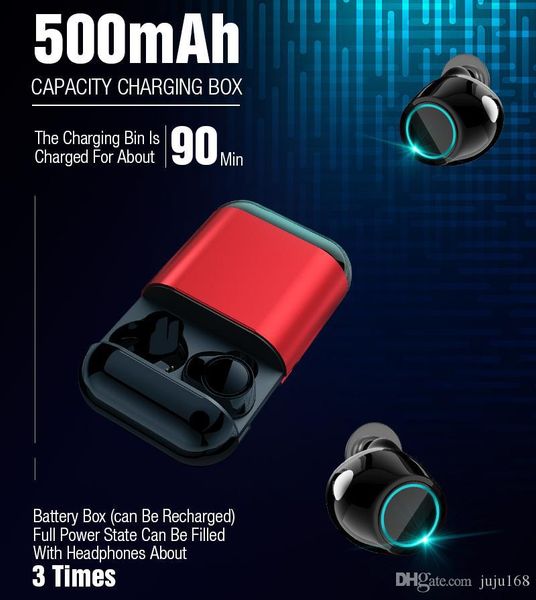 

s7 tws беспроводной bluetooth наушники наушники bluetooth стерео 5,0 беспроводная гарнитура наушники с микрофоном и зарядки с пакетом