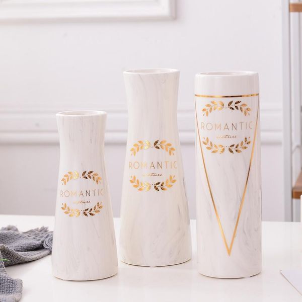 

ceramic vases nordic decoration home flower pot marble pattern vase tableplants porcelain flowerpot dropshiping
