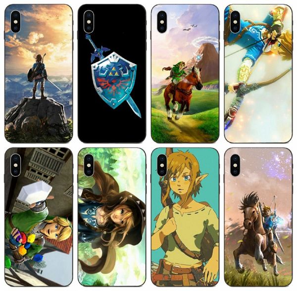 

tongtrade] comics manga caricature the legend of zelda breath of the wild case for iphone 11 pro max x xs 6s 5s 5c 5 4s samsung note 9 case