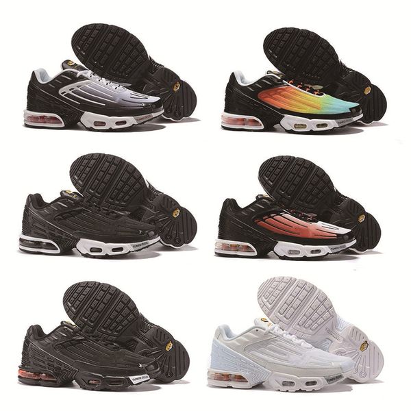 

plus iii 3 tn running shoes for mens womens classic outdoor tn black white sport shock sneakers men requin blue spider sports shoes, White;red