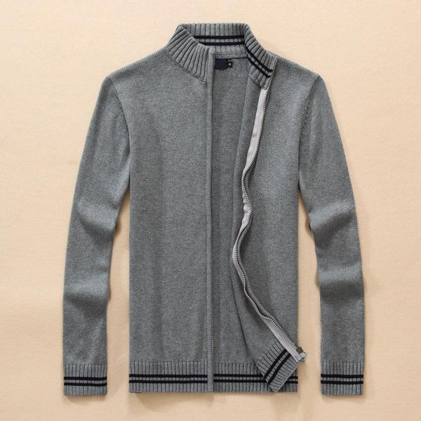 

s905 горячие продажи осень новый мужской дизайнер кардиган свитер чистый цвет бизнес повседневный свитер мужской стенд воротник пуловер базо, White;black