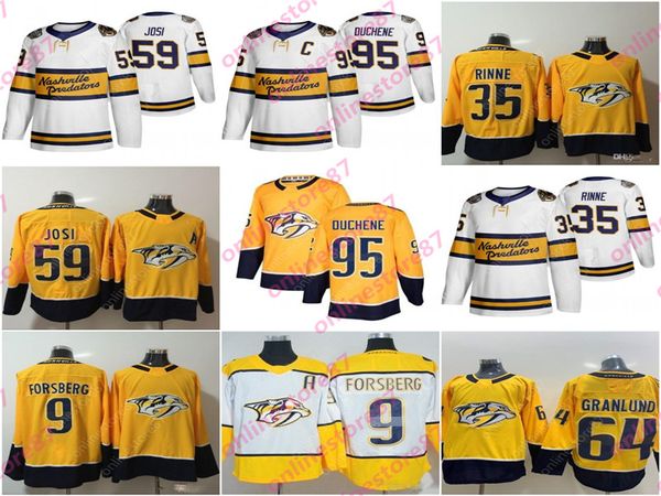 

nashville predators jerseys 92 ryan johansen pekka rinne 9 filip forsberg pekka rinne roman josi colton sissons 64 mikael granlund jersey, Black