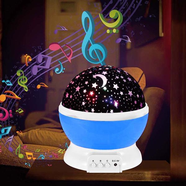 

музыка 360 градусов вращающийся ночник, bluetooth star light перезаряжаемый, детский день рождения рождественский подарок rgb