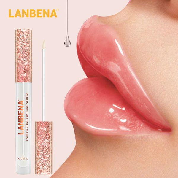Lanbena dudak bakımı serum dolgunlaştırıcı tamir ince çizgiler azaltmak nemlendirici dudaklar esneklik izoflavones güzellik kozmetik
