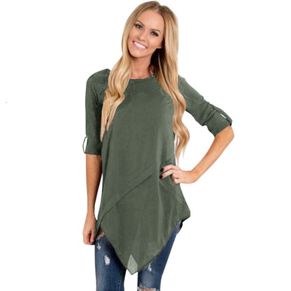 

women blouse women long women sleeve 3xl 5xl plus size blouse shirts hemline rolled buttons casual loose elegant ladies tunics, White