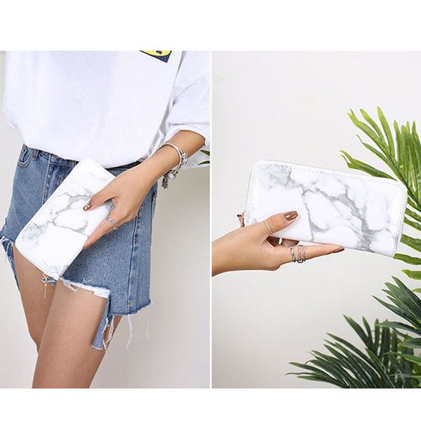 

marble pattern clutch bags fashion printing women ladies zipper bags small wallet