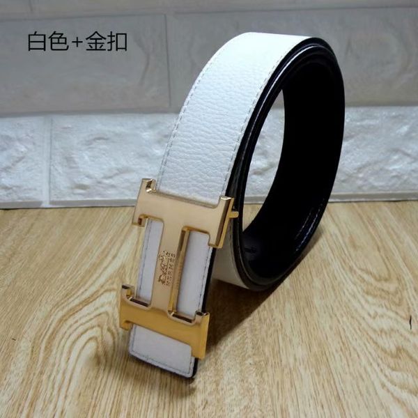 

2019 men women belt womens genuine leather black and white color, Black;brown