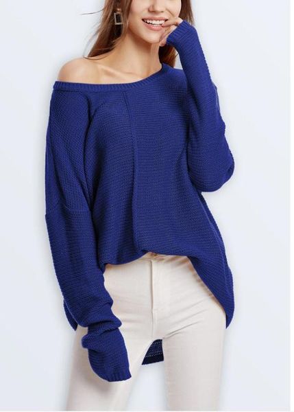 

spring and autumn new women's sweater large size pullover round neck knit solid color top, White;black