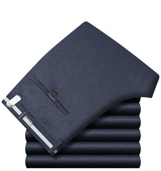

new arrival fashion men spring summer trousers pants formal full length mens pants plus size 29 30 31 32 33 34 35 36 37 38 40, Black