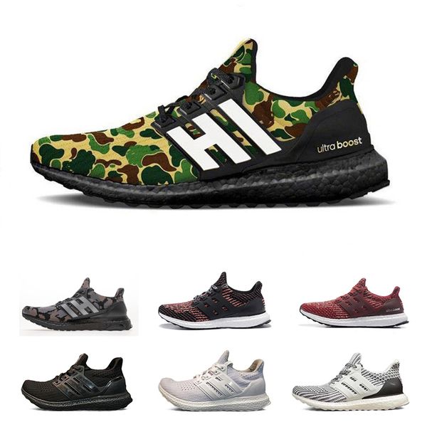 

New Ape Ultra Boost 4.0 Camo Black White Grey Ultraboost 4.0 Running Shoes men women UB Trainers Sports Athletic Sneakers Size US5-11