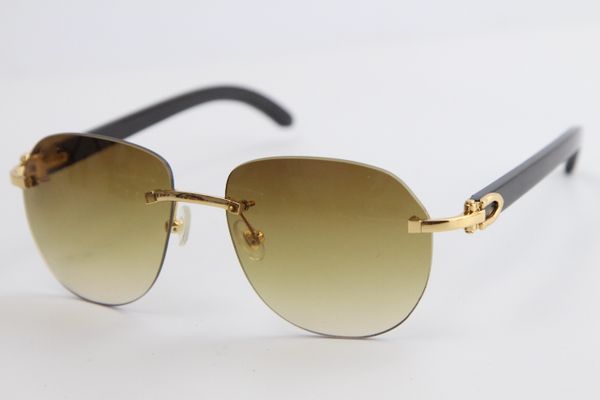 

завод оптовой rimless оригинальные буффало хорн солнцезащитные очки 8300829 дизайн классической модели солнцезащитных очков высокого качеств, White;black