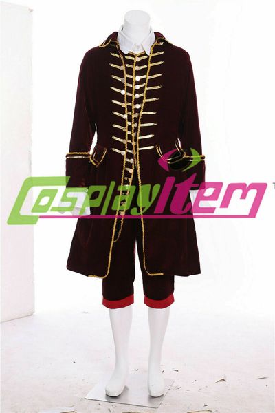 

alexander hamilton costume men's 18th century john hancock colonial outfit suit, Black;red