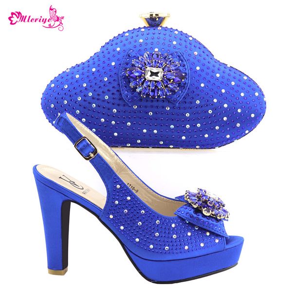 

new arrival italian designer shoes and bags matching set decorated with rhinestone nigerian style shoe and bag set elegant pumps, Black