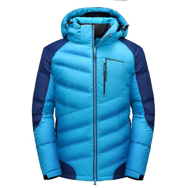 

nice thick winter down jacket men high-end quality men warm duck down jacket windproof brand male coat, Black