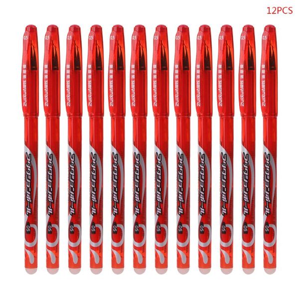 

12pcs 0.5mm erasable pen red blue black refill gel ink pens set school office supplies stationery student kids gift w91a