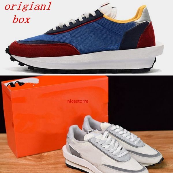 

new original sacai ldv x waffle daybreak trainers mens running shoes green gusto pine green wolf grey for women men sports sneakers