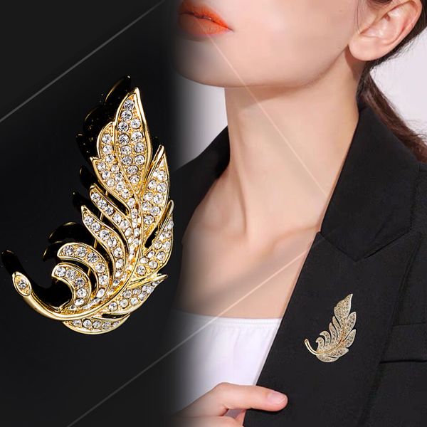 

1pc leaf brooch metal vintage women girl charmingexquisite collar lapel pin fashion jewelry party garment accessories, Gray