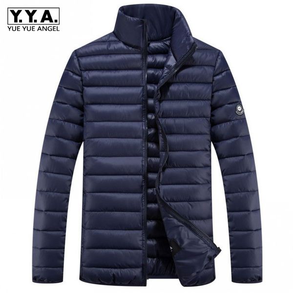 

winter jacket men plus size 5xl-9xl parka solid color stand collar windbreaker coat warm filler casual slim fit parkas overcoat, Tan;black
