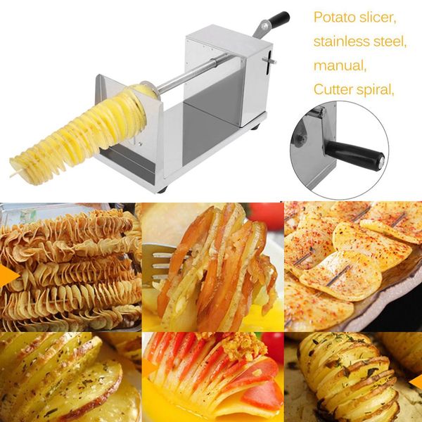 

руководство из нержавеющей стали витых картоейся slicer спирали французского фрай для нарезки овощей