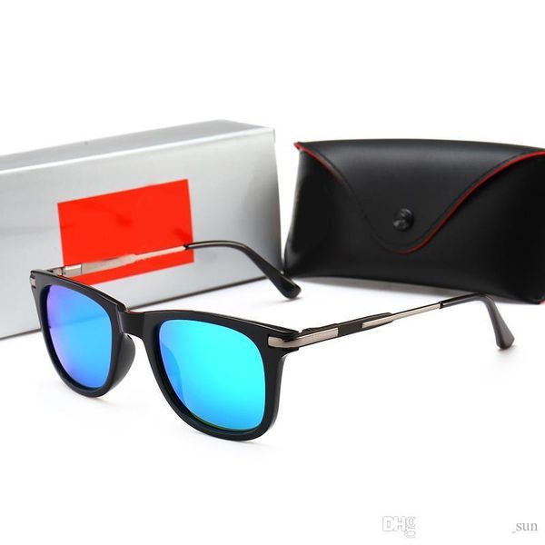 

4637 glass lens metal hinge brand designer fashion men women sunglasses sport vintage plank frame sun glasses with bworn box, White;black