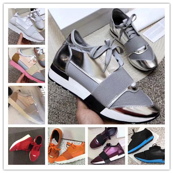 

2019 fa hion neaker man woman ca ual hoe genuine leather me h pointed race runner hoe outdoor trainer toe 13 balenciaga hoe