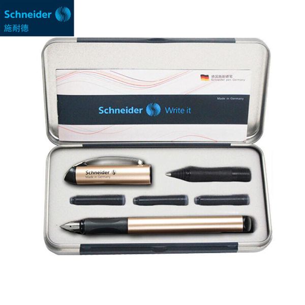 

germany schneider fountain pen 0.5mm two-way signing pen gel students office ink bk600 ink etui papelaria escolar