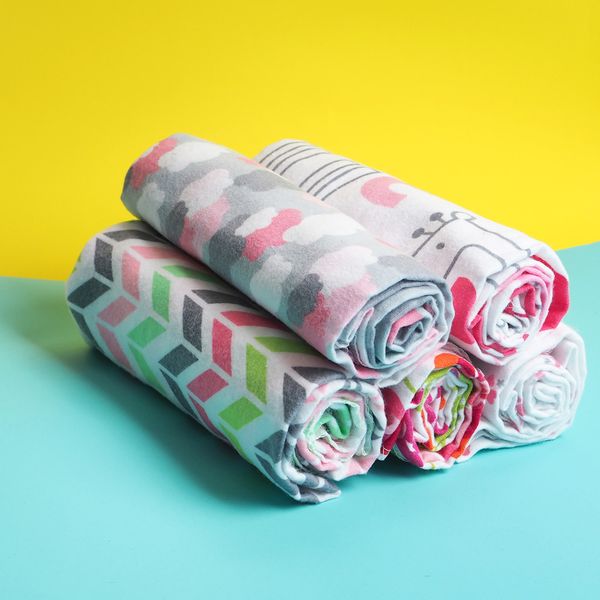 

4 / lot мђлин 100% лопок ланел декие одела дл новоѬожденн soft декие пелен