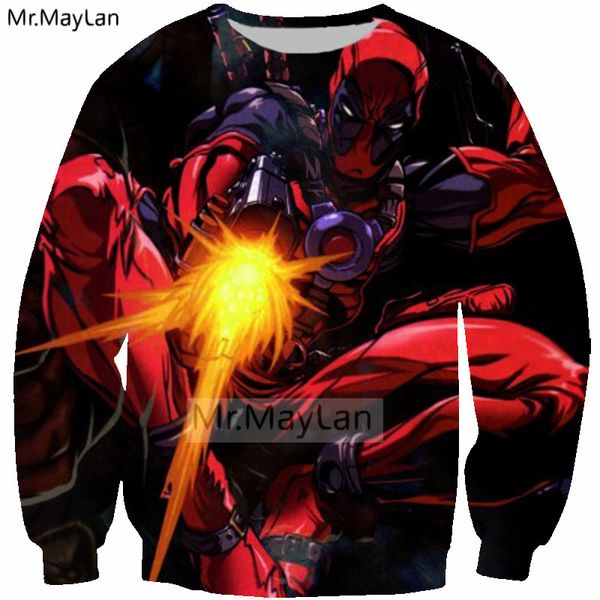 

фильм дэдпул 3d печати кофты мужчины / женщины хип-хоп пуловер толстовки мальчики прохладный уличная пальто sudaderas пункт hombre, Black