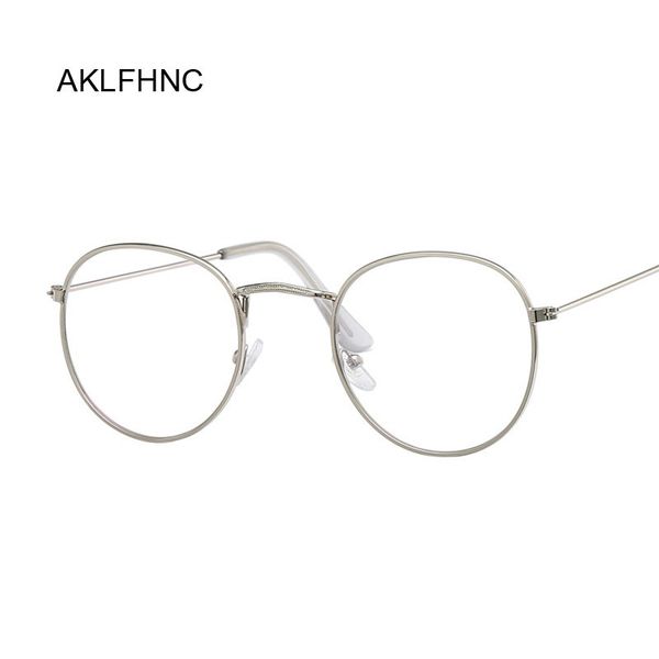 

new designer oval woman glasses optical frames metal round glasses frame clear lens eyeware black silver gold eye glass, White;black