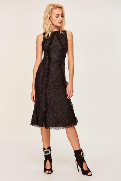 

trendyol detail black ruffle lace dress tpraw19fz0445, White;black