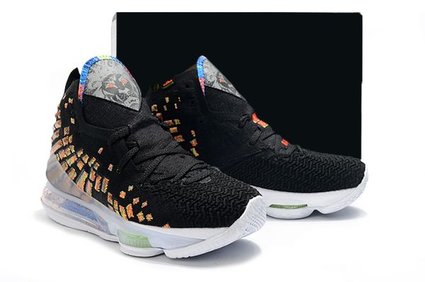

new release l17 james gang men basketball shoes good quality black-multi-color fruity pebbles multicolored mens sports sneaker
