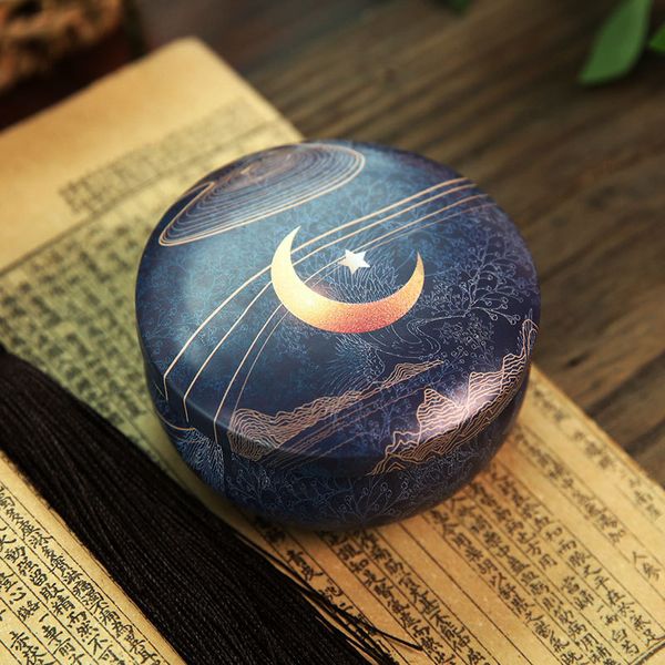 

tinplate jar retro round empty candy gift box wishes small candle jar tin can drum shape metal cute home decor storage container