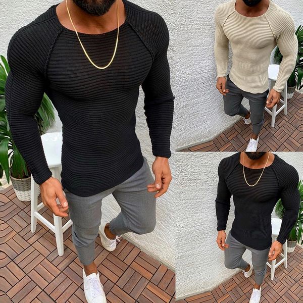 

heflashor slim fit pullovers sweaters men autumn winter clothes pull homme casual o neck woollen sweaters quality knitted, White;black