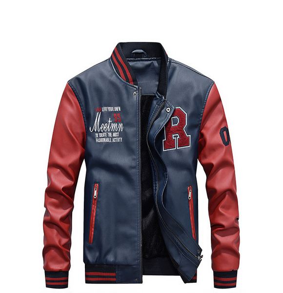 

fashion men designer jacket autumn and winter pu leather mens jacket coats casual style foe male outdoor sports jacket m-4xl wholesale, Black;brown